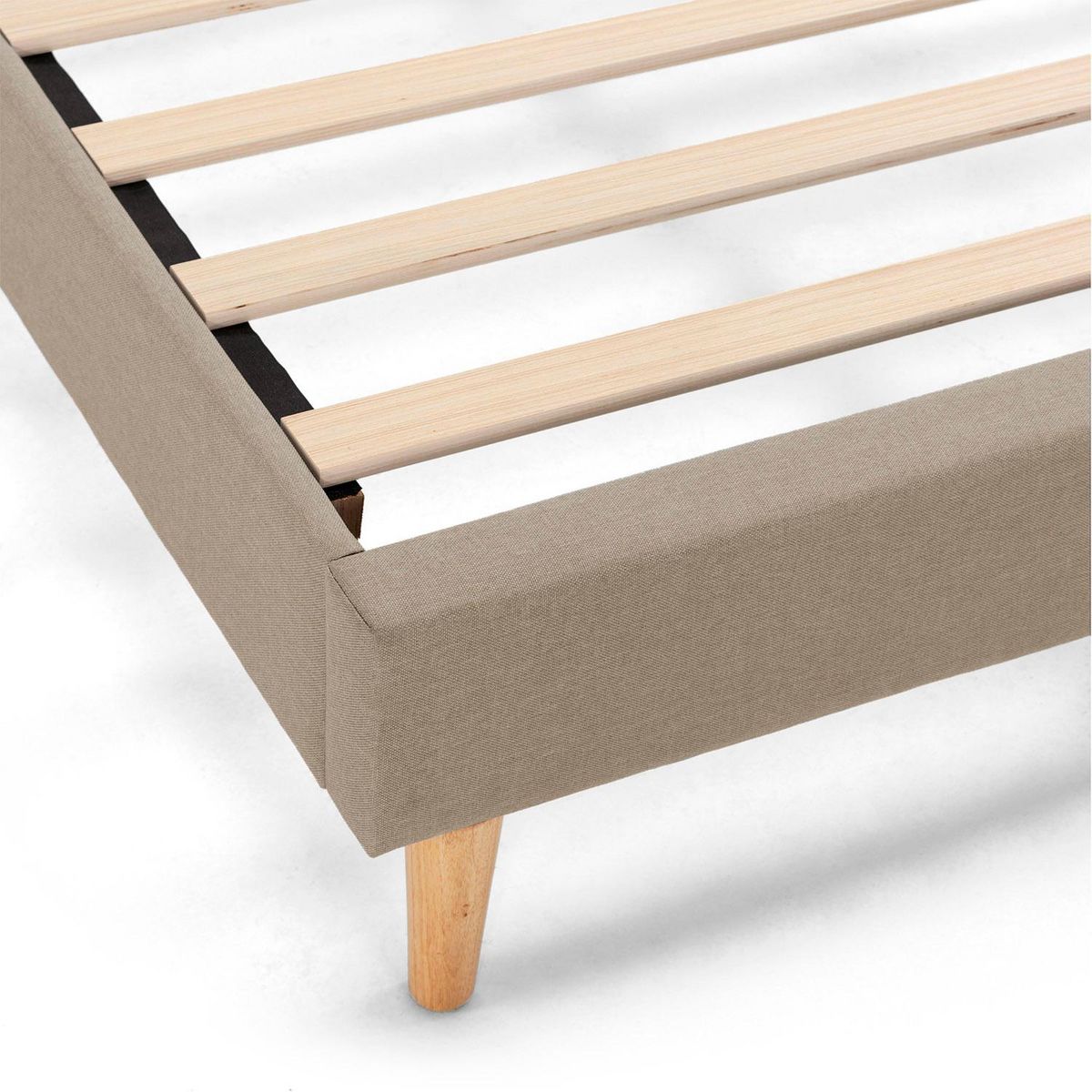 VS VENTA-STOCK Sommier tapissier Aura 140x200 cm  Beige, Hauteur 30 cm