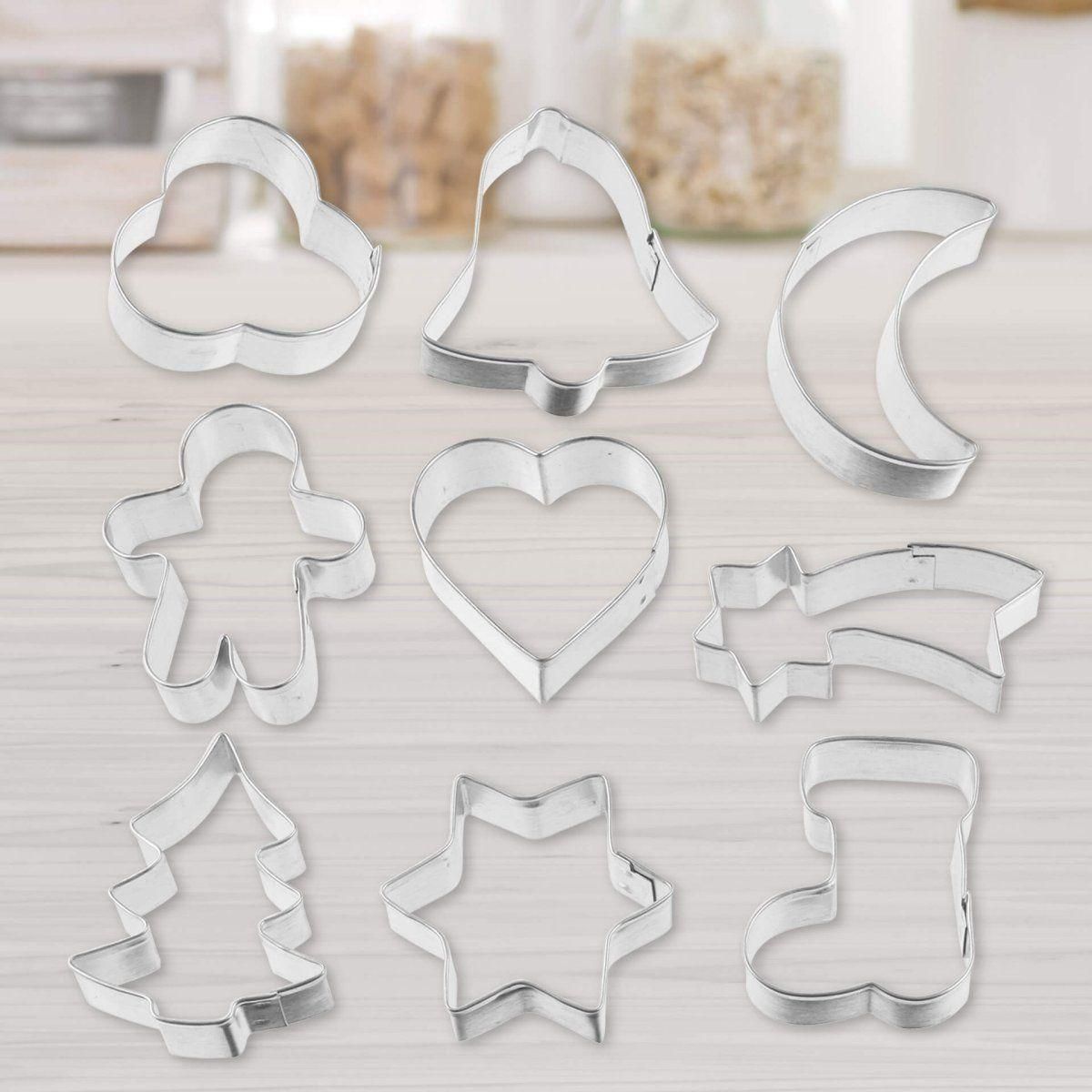 ZENKER Ensemble avec plaque à pâtisserie extensible et 9 emporte-pièces sur cintre Zenker