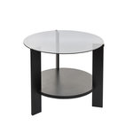 Habitat et Jardin Table basse en bois  Clara  - 75 x 75 x 40 cm - Bois NoirFumée
