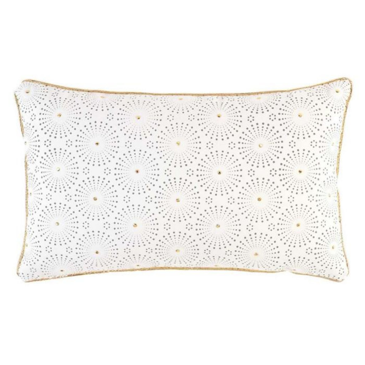 Paris Prix Coussin Déco Déhoussable  Astre  30x50cm Blanc