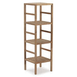VS VENTA-STOCK Étagère Alam en bois de noyer, hauteur 117,5 cm avec 4 niveaux