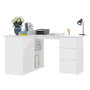 Voir la diapositive 4 : VIDAXL Bureau d'angle Blanc 145x100x76 cm Bois d'ingenierie