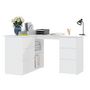 Voir la diapositive 4 : VIDAXL Bureau d'angle Blanc 145x100x76 cm Bois d'ingenierie