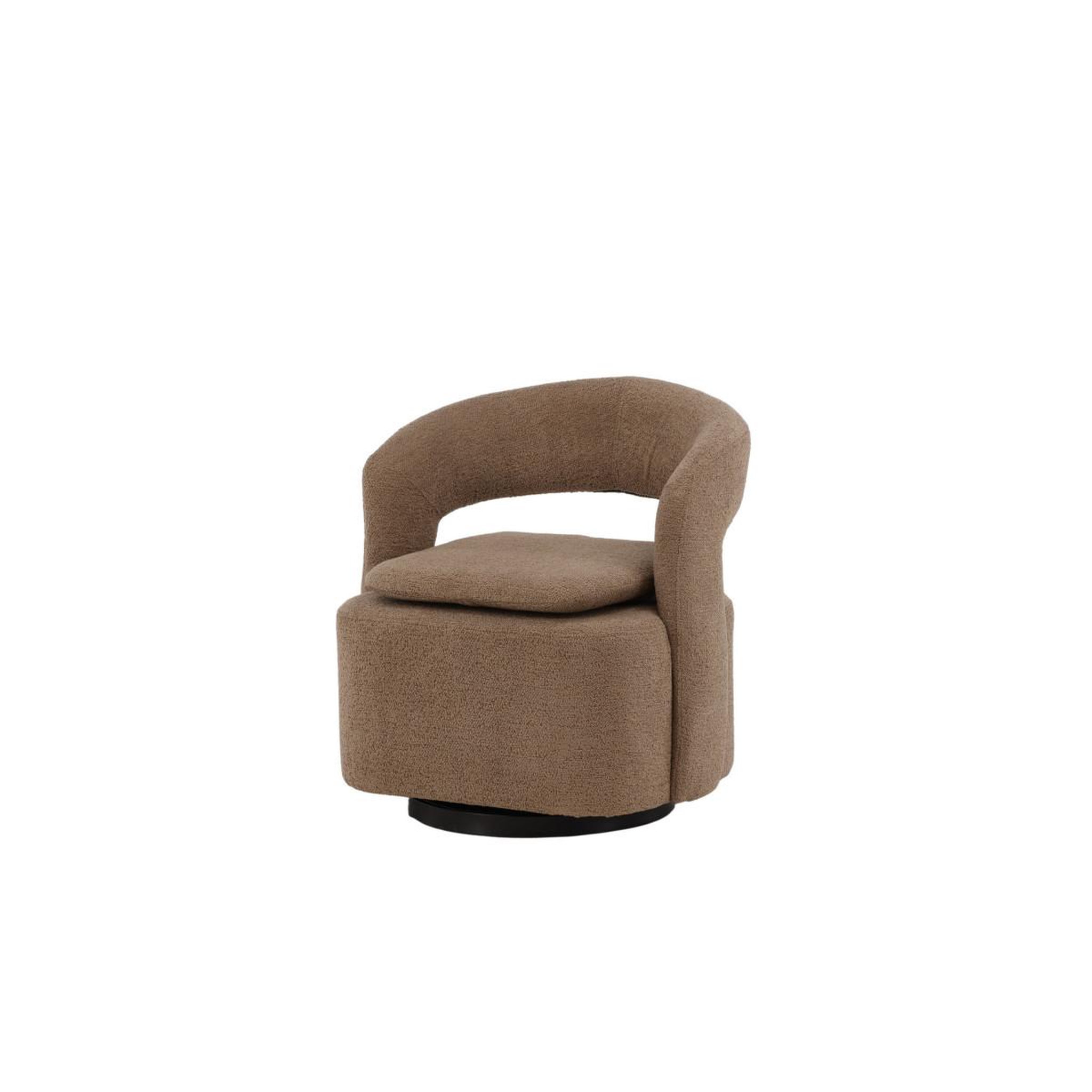 Voir la diapositive 3 : Paris Prix Fauteuil design bouclette  laurel  71cm marron