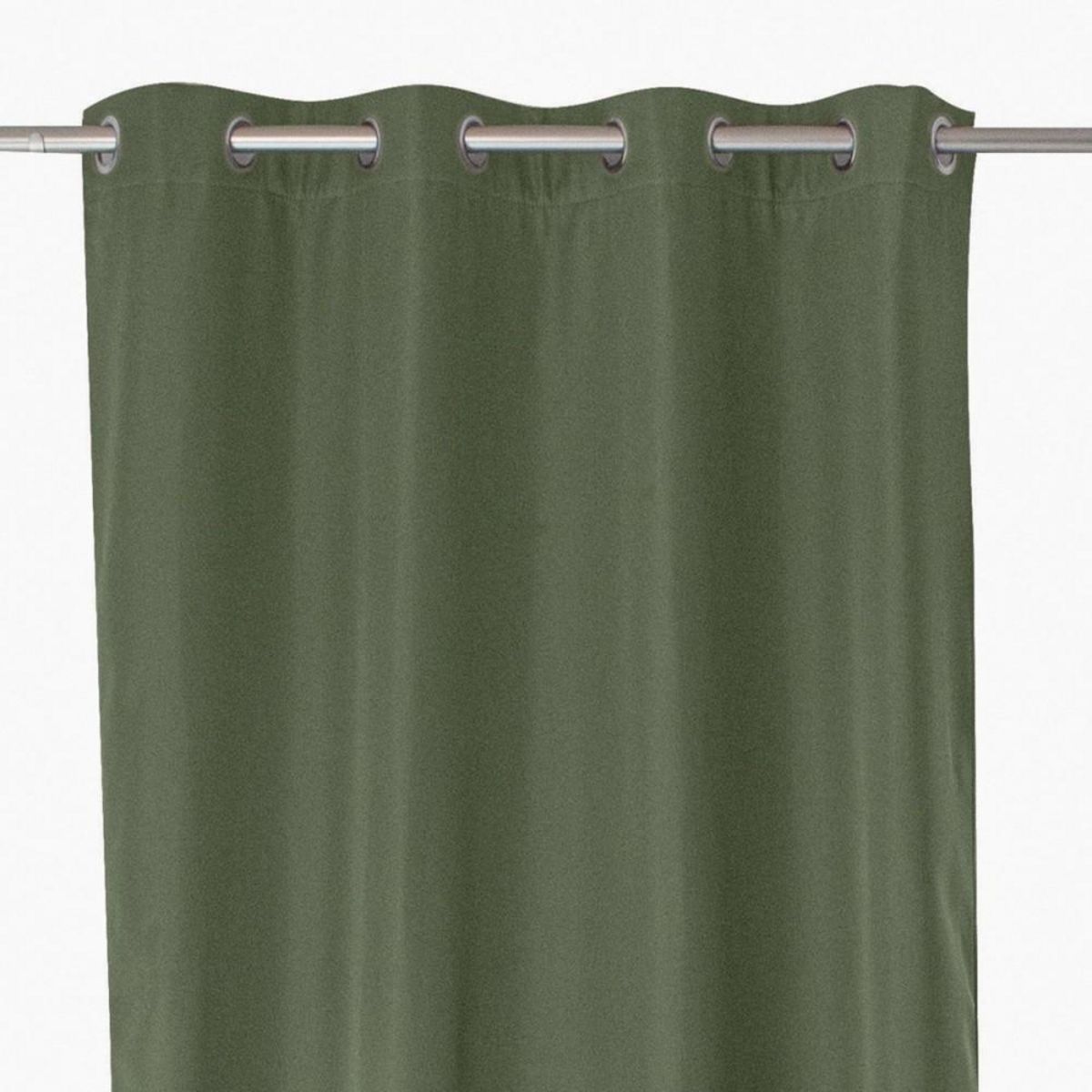 DECOSTARS Rideau thermique et occultant GLACIER 135x240 vert gris