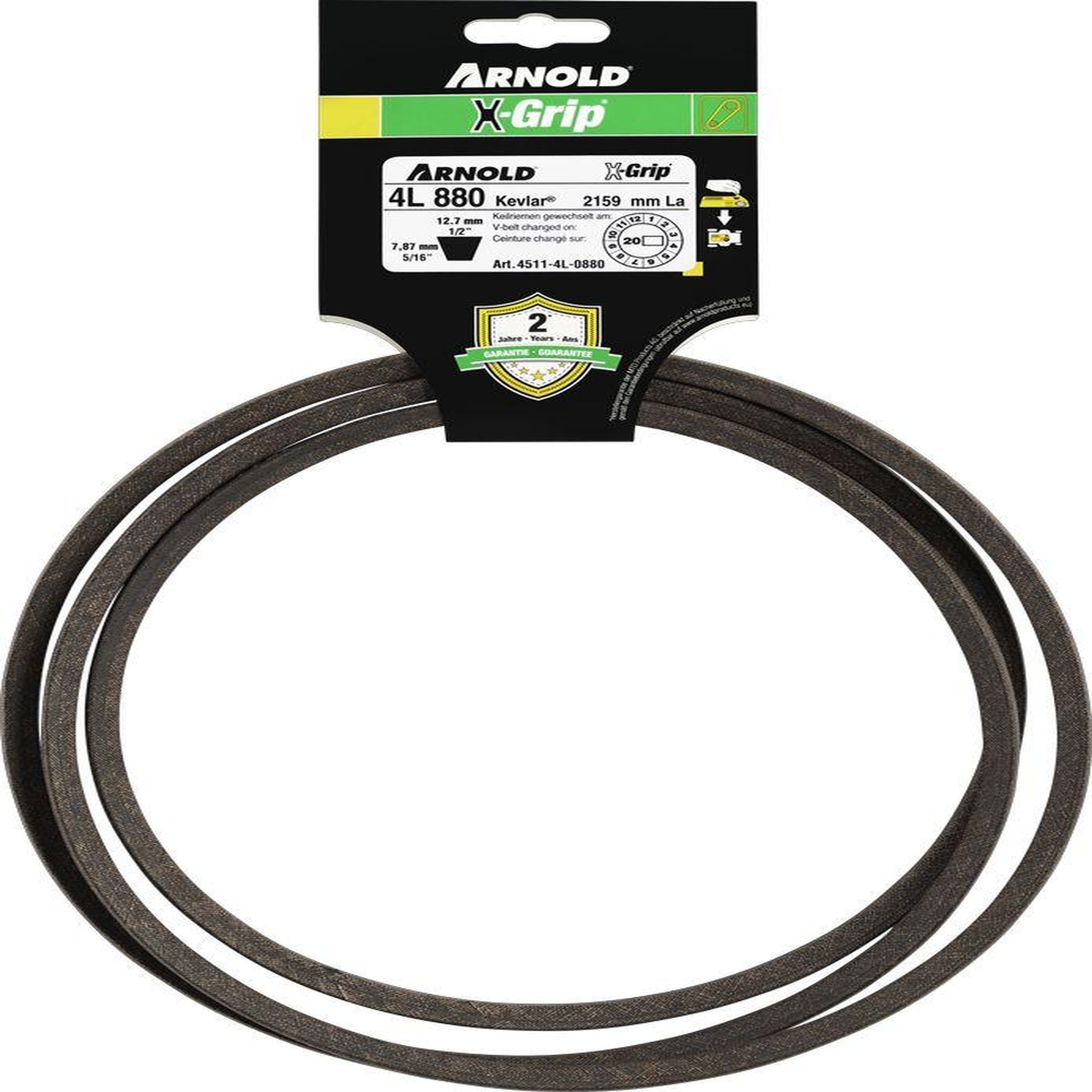 ARNOLD Courroie trapézoïdale x-grip v de type 4l880