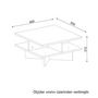 Voir la diapositive 5 : TOILINUX Table basse design scandinave Hamton - L. 60 x H. 31 cm - Marron noix
