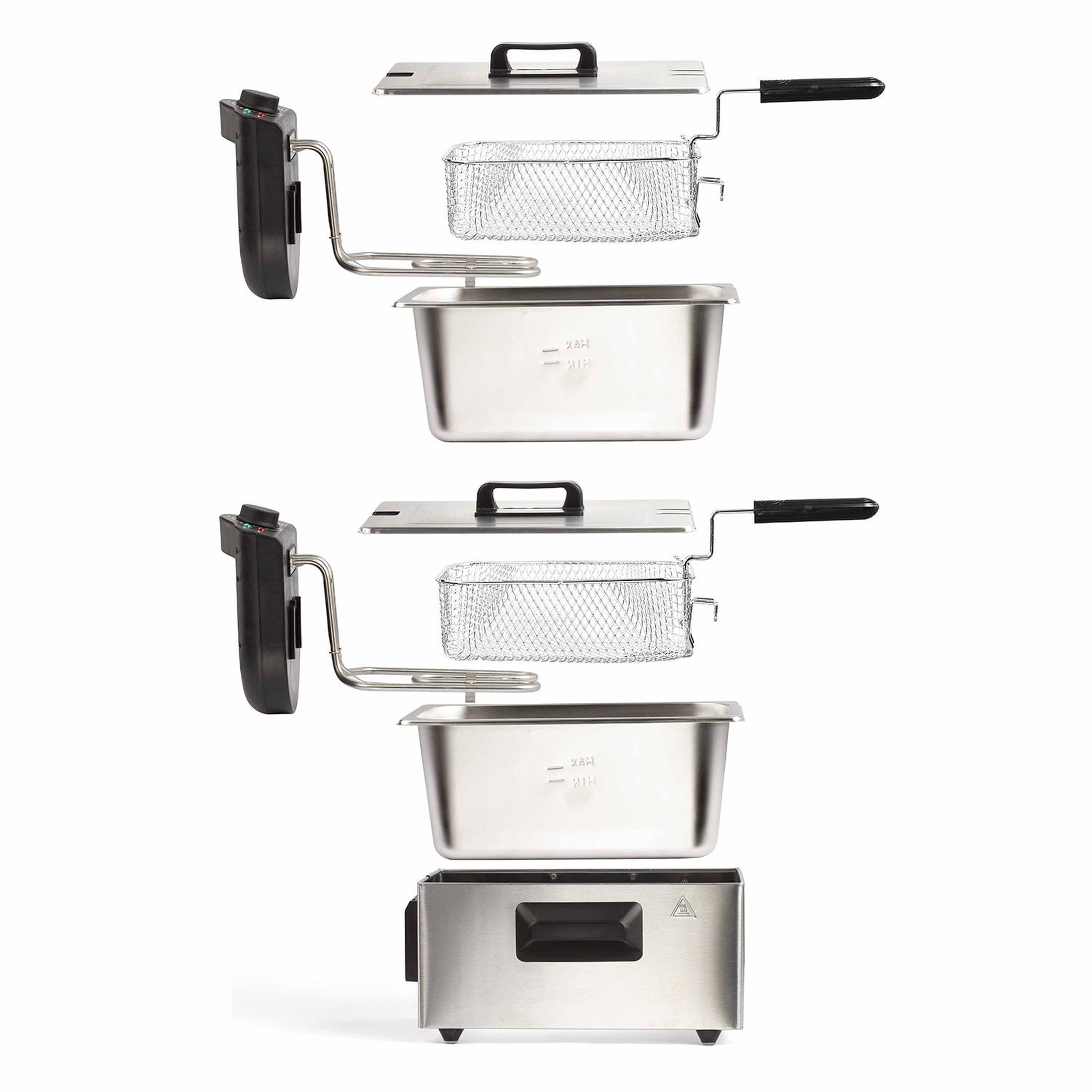 Voir la diapositive 4 : LIVOO Friteuse double 2x3l 3300w inox - doc217