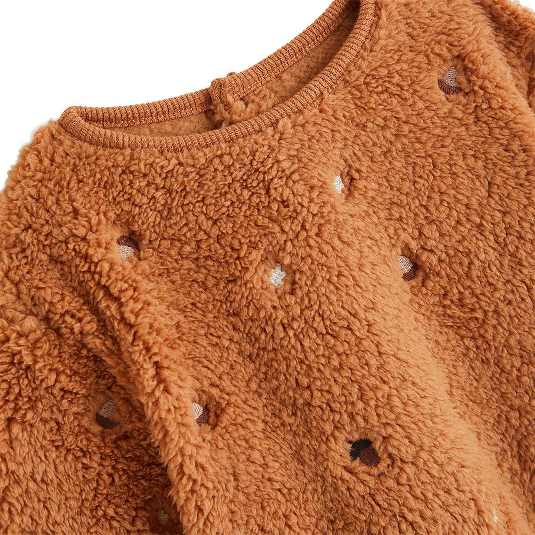 Voir la diapositive 3 : PETIT BEGUIN Sweat-shirt bébé en sherpa caramel