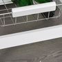 Voir la diapositive 6 : HOMCOM Desserte chariot de cuisine sur roulettes - 4 paniers coulissants, tiroir, plateau - bois blanc MDF bois clair