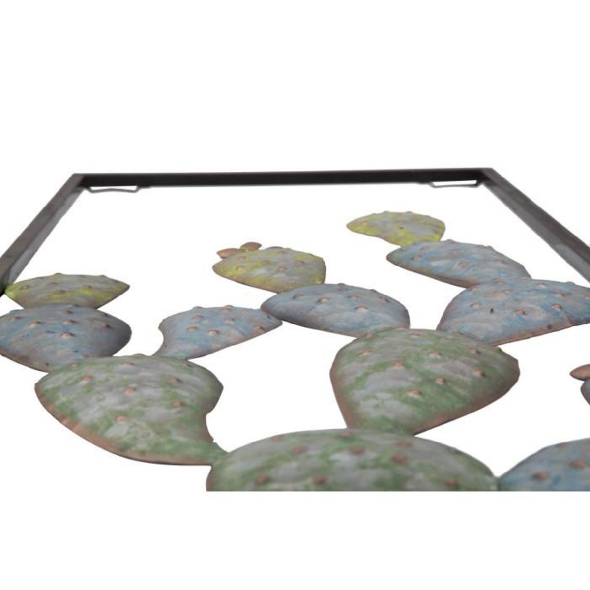 Paris Prix Déco Murale Encadrée en Métal  Cactus  90cm Multicolore