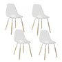 Voir la diapositive 1 : The Home Deco Factory Lot de 4 Chaises scandinave Phenix en polypropylène et métal