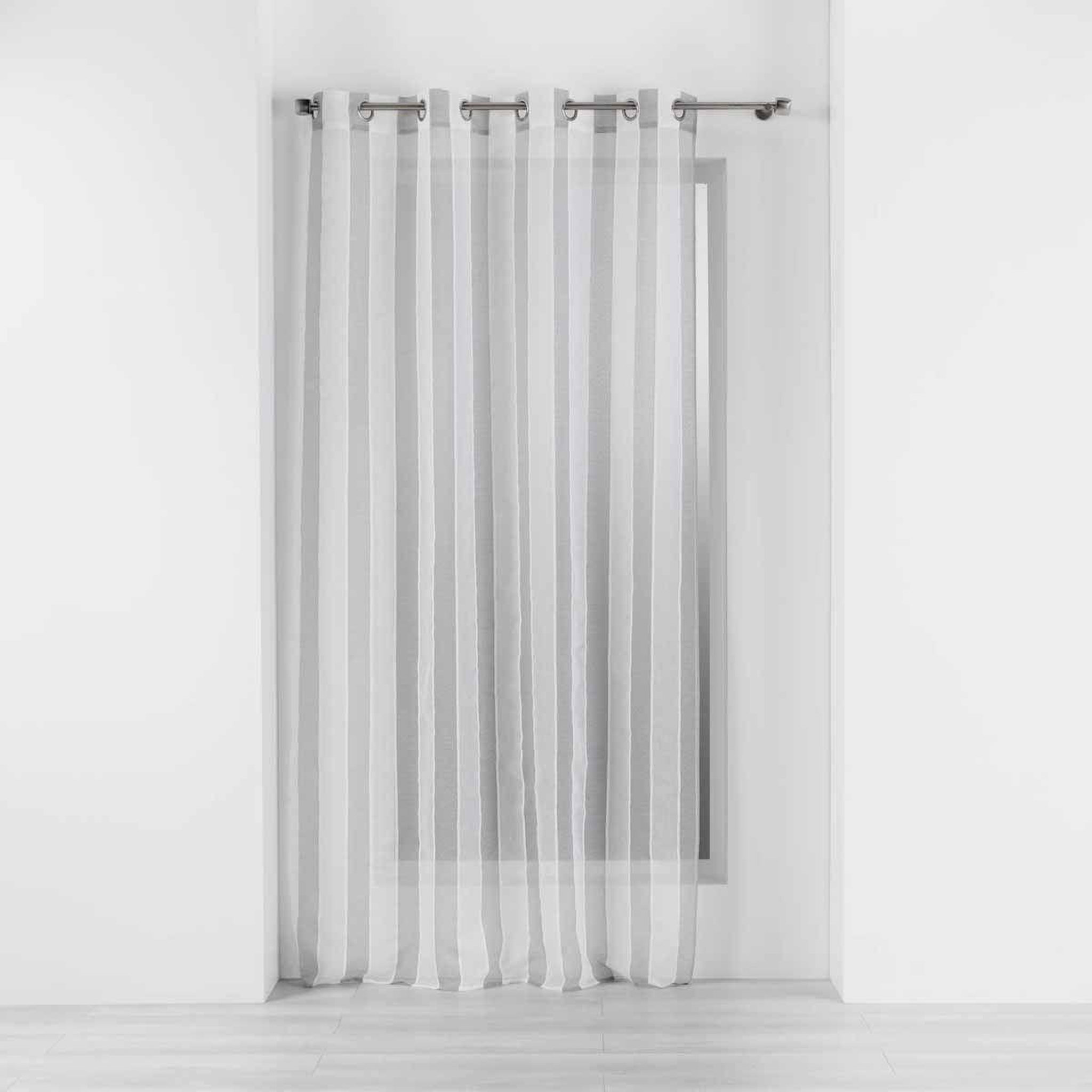 Douceur d'Intérieur Rideau voilage à œillets  palaos  140x240cm gris