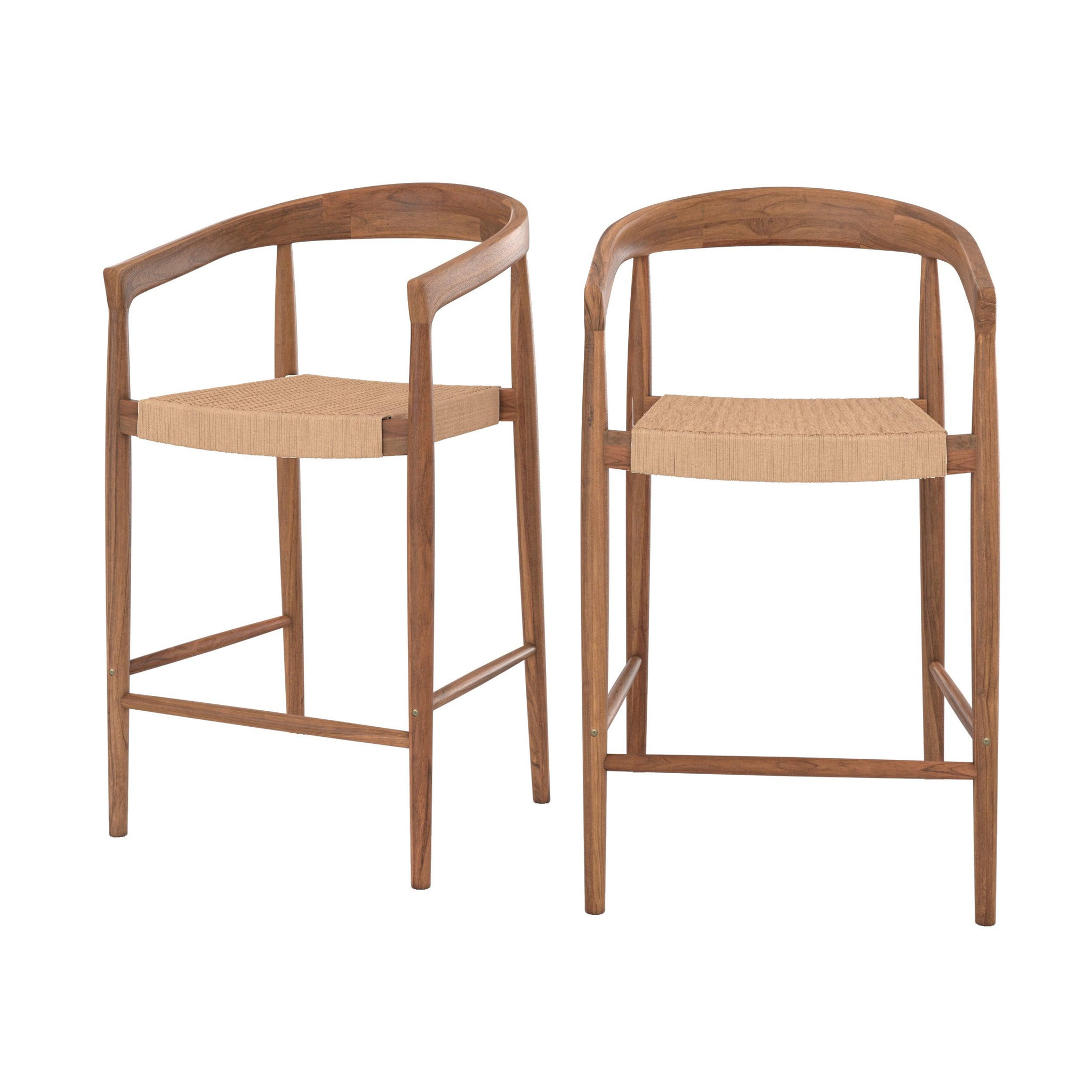 MAISON PAVANE Lot de 2 chaises pour îlot central 65 cm-bali