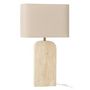 Voir la diapositive 1 : Paris Prix Lampe à Poser en Pierre  Travertin  71cm Beige