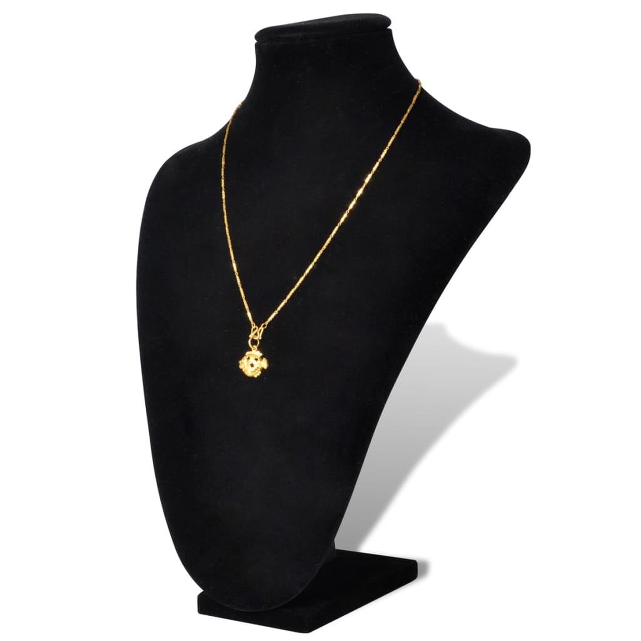 Voir la diapositive 4 : VIDAXL Presentoir buste d'exposition pour colliers en flanelle 2 pcs