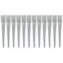 Voir la diapositive 1 : VIDAXL Piquets au sol 12 pcs Argente 10x10x76 cm Acier galvanise