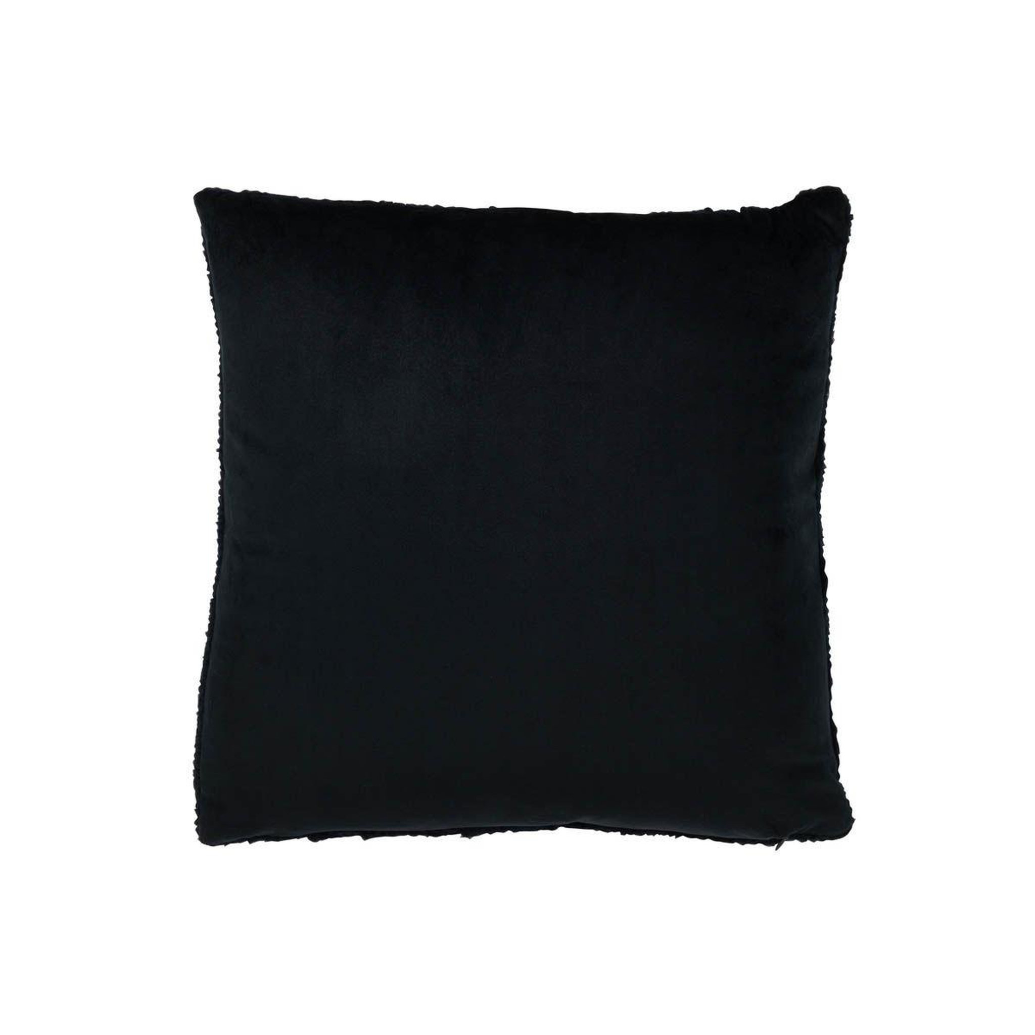 Voir la diapositive 2 : J-LINE Coussin déco tricoté  twist  45x45cm noir
