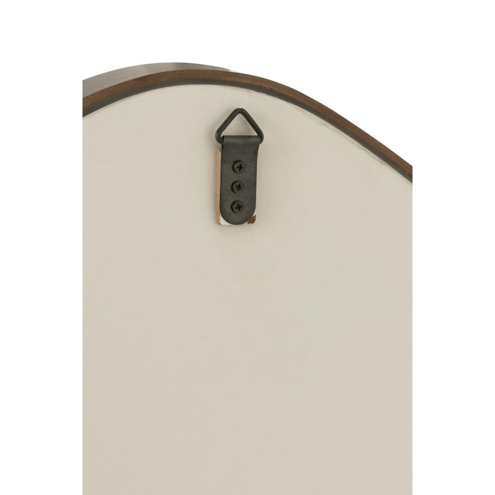 Voir la diapositive 4 : J-LINE Miroir Mural Abstrait  Nigel  88cm Marron Foncé