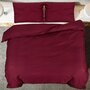 Voir la diapositive 5 : VIDAXL Ensemble de housse de couette Bordeaux 155x220 cm Microfibre