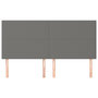 Voir la diapositive 3 : VIDAXL Tetes de lit 4 pcs Gris fonce 80x5x78/88 cm Tissu