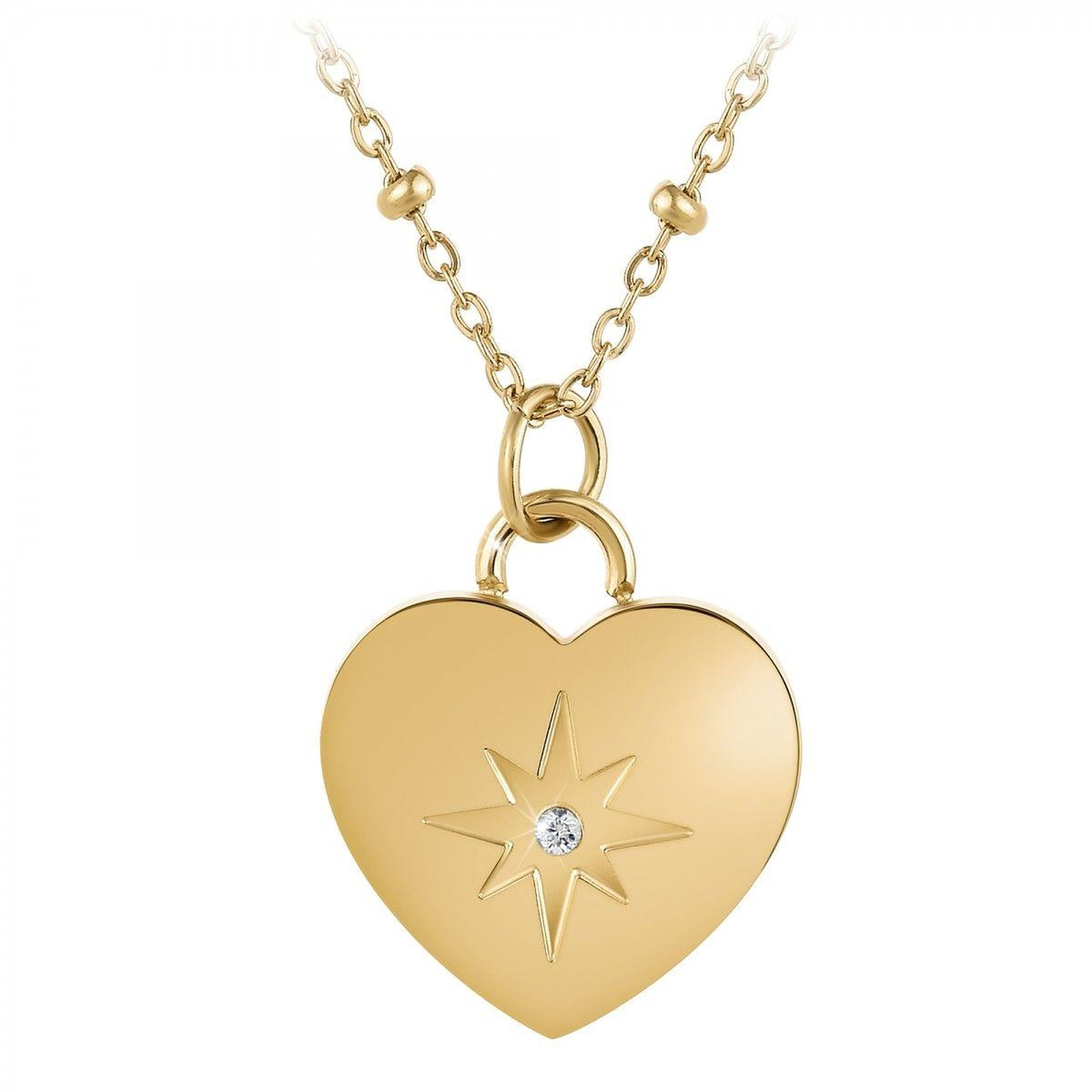 SC BOHEME Collier coeur par SC Bohème orné d'un véritable diamant blanc