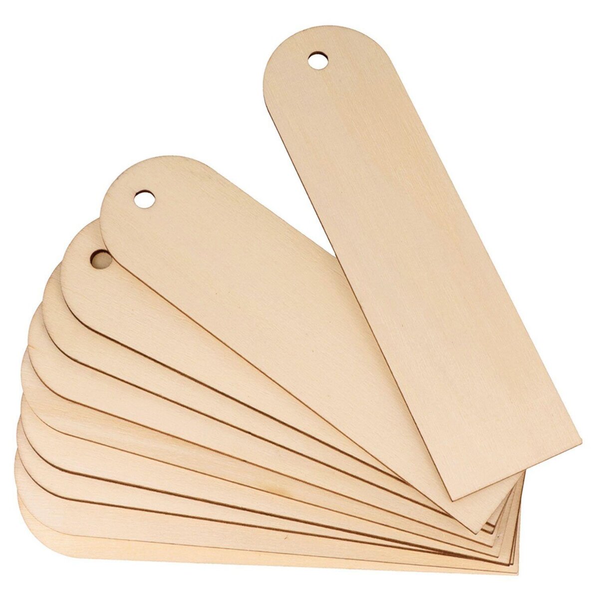 Artemio 10 marque-pages en bois avec bout arrondi