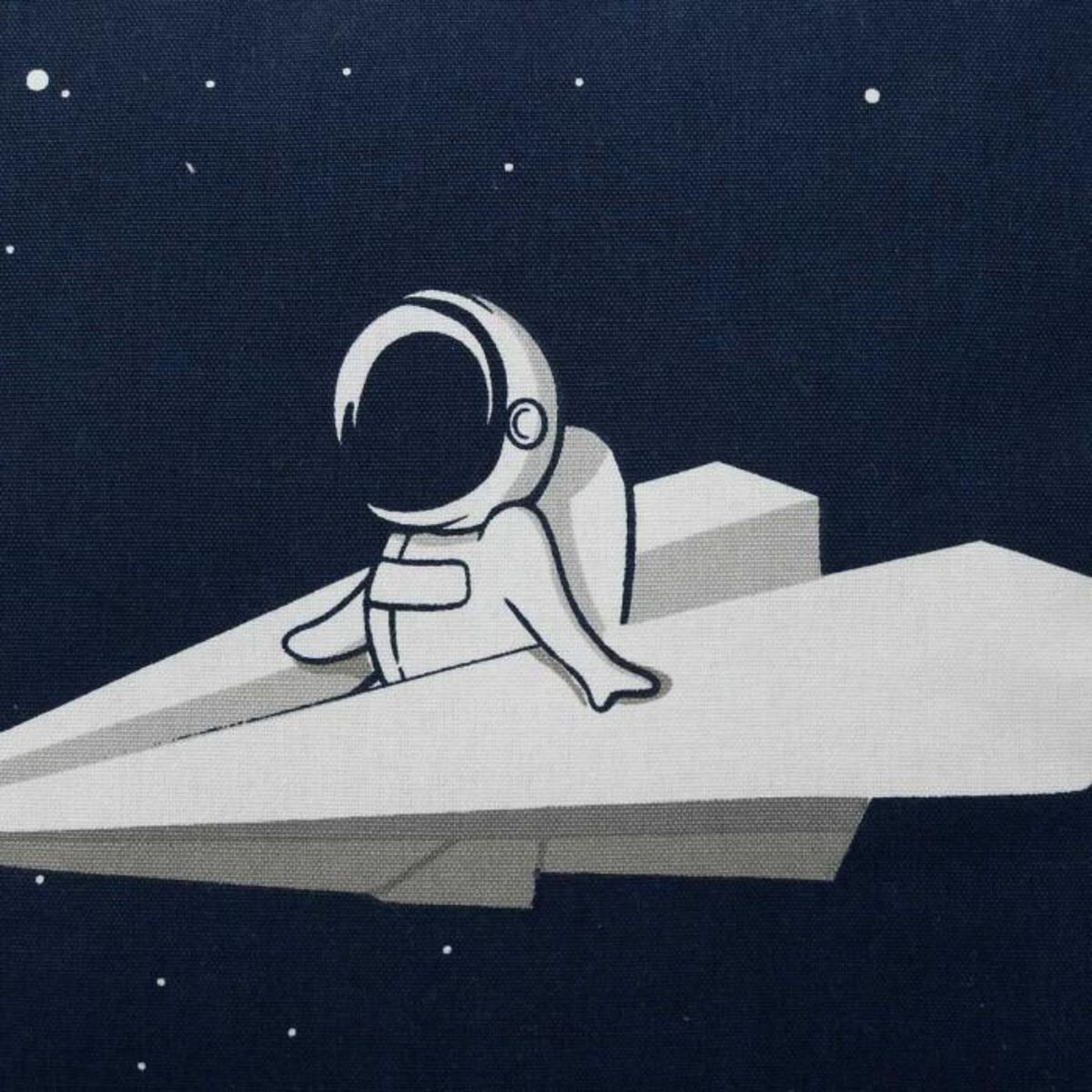 Paris Prix Coussin Déco Enfant  Espace  40x40cm Bleu Foncé