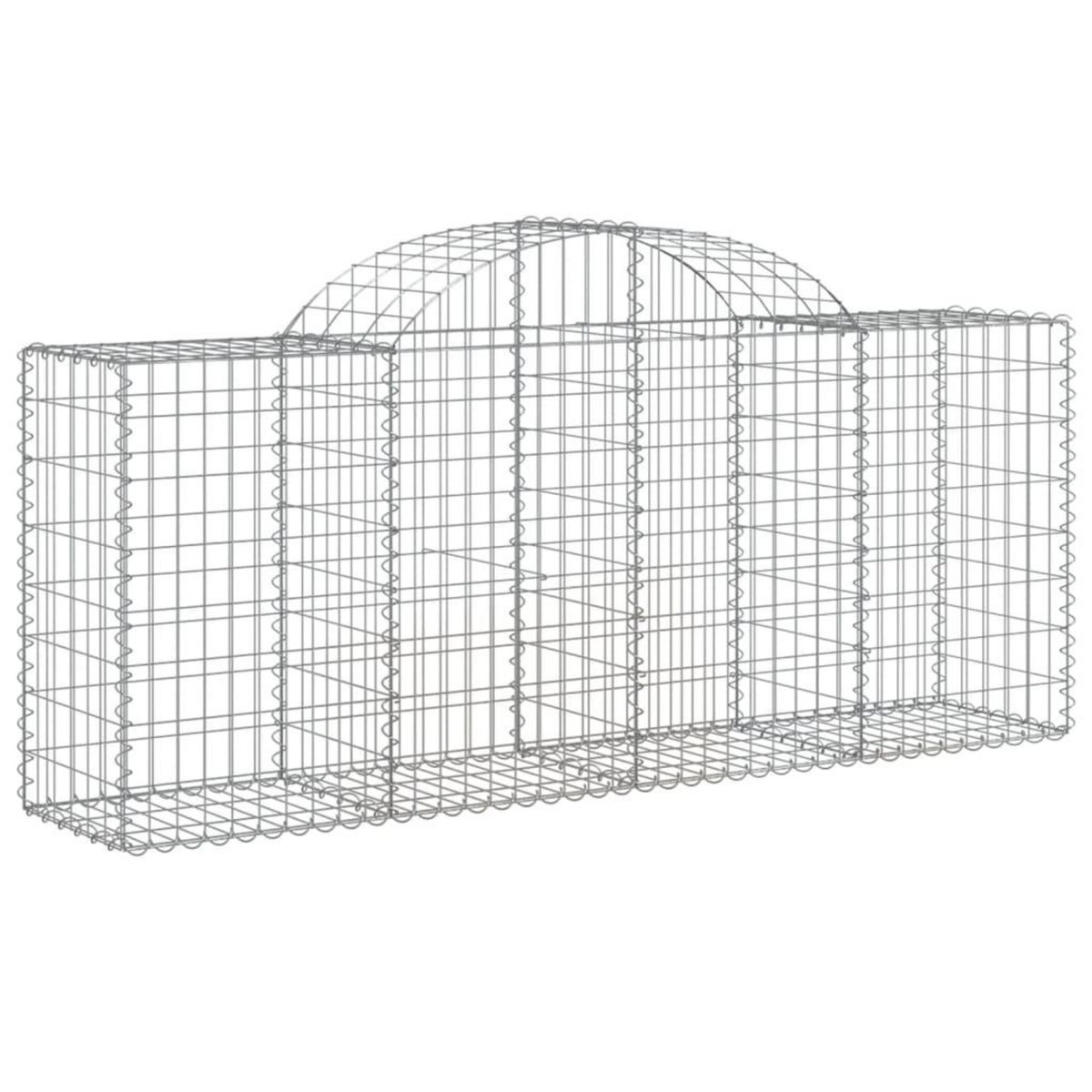 VIDAXL Paniers a gabions arques 25 pcs 200x50x80/100 cm Fer galvanise