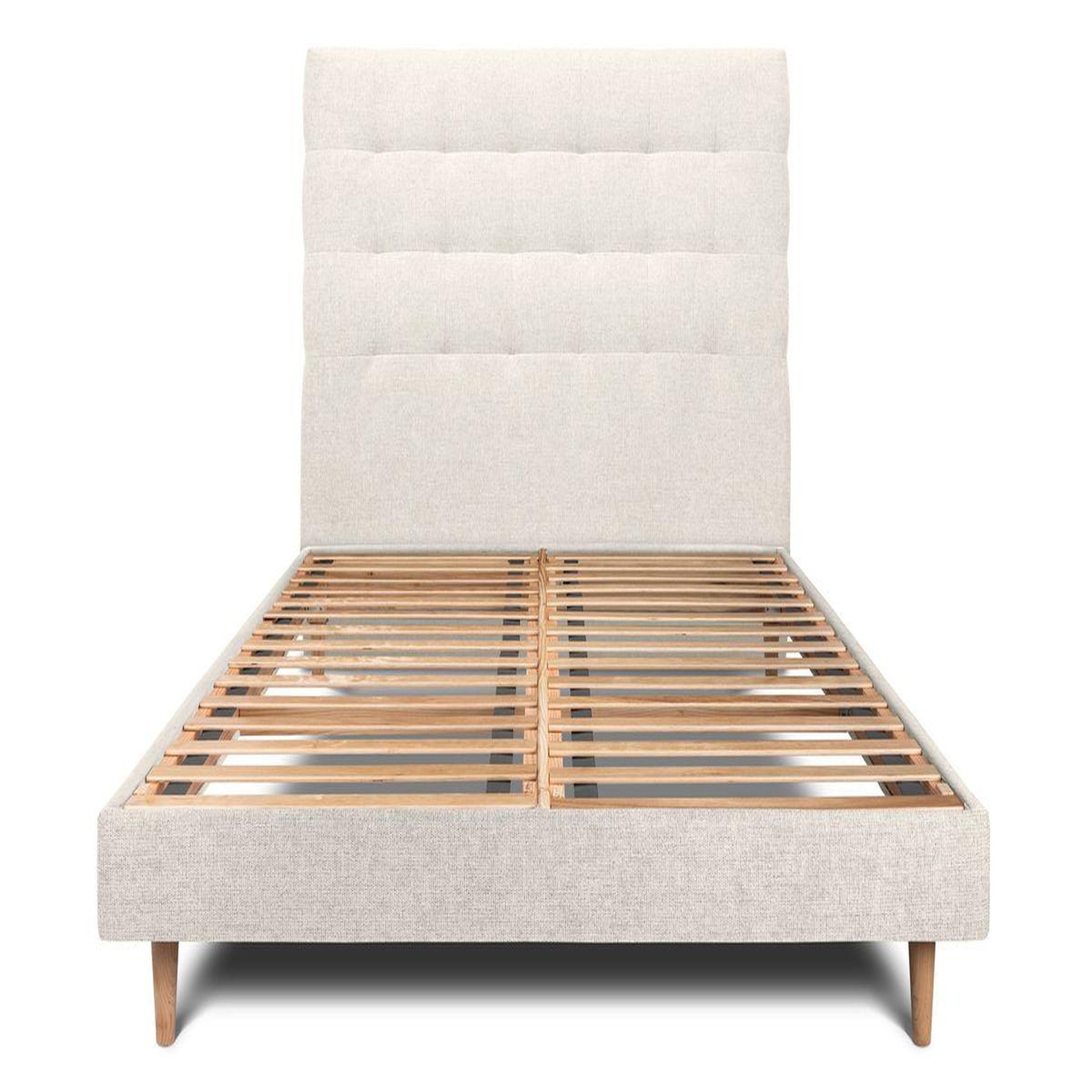Voir la diapositive 1 : Sommeil de Plomb Lit avec tête de lit capitonnée tissu et sommier kit - Hauteur totale : 29cm