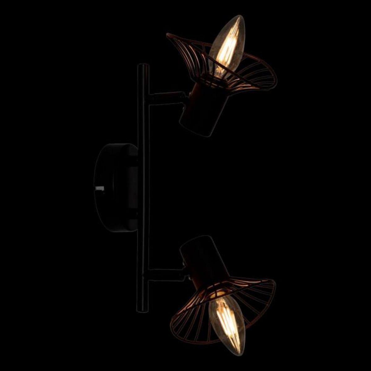ATMOSPHERA Plafonnier 2 Lampes Orientables en Métal  Adelia  28cm Noir