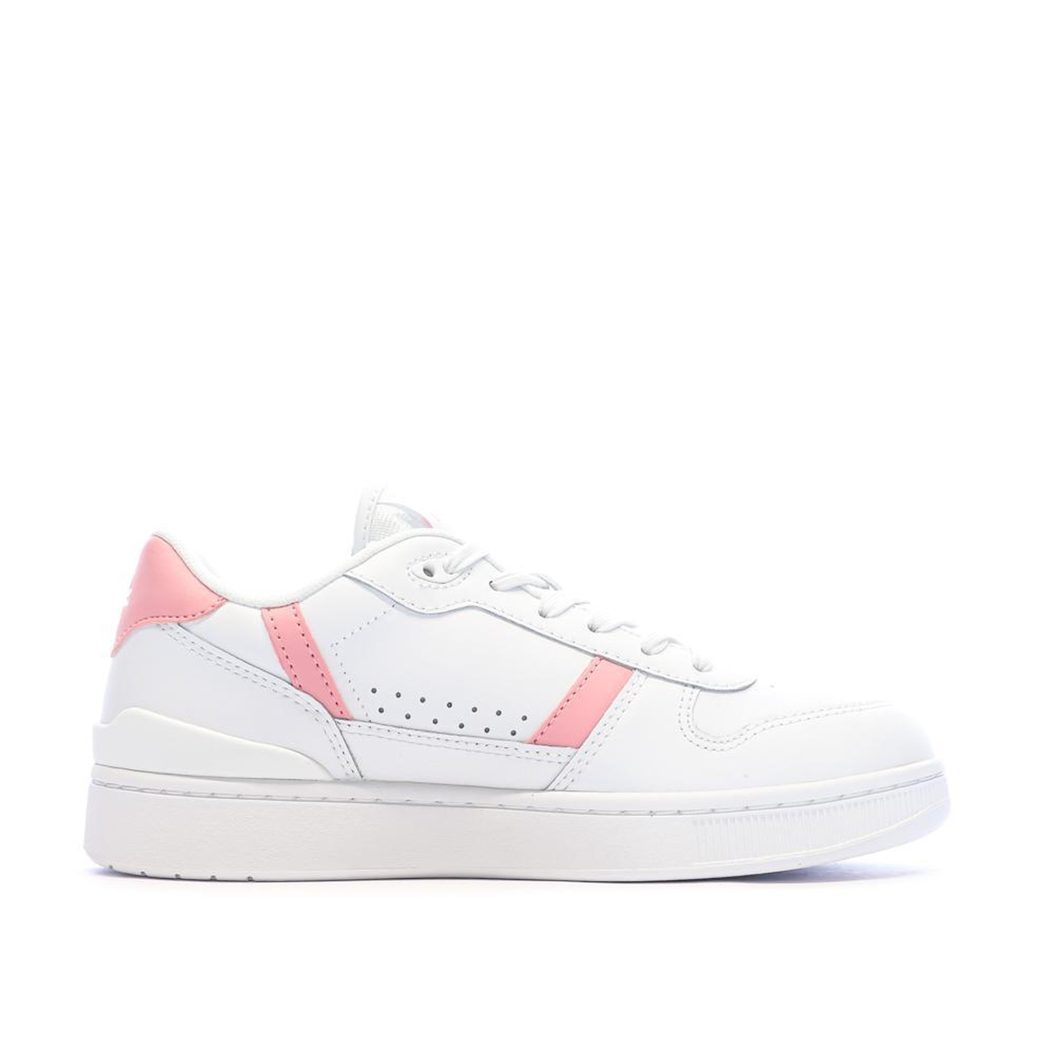 Voir la diapositive 2 : Lacoste Baskets Blanc/Rose Femme Lacoste T-clip Set 224