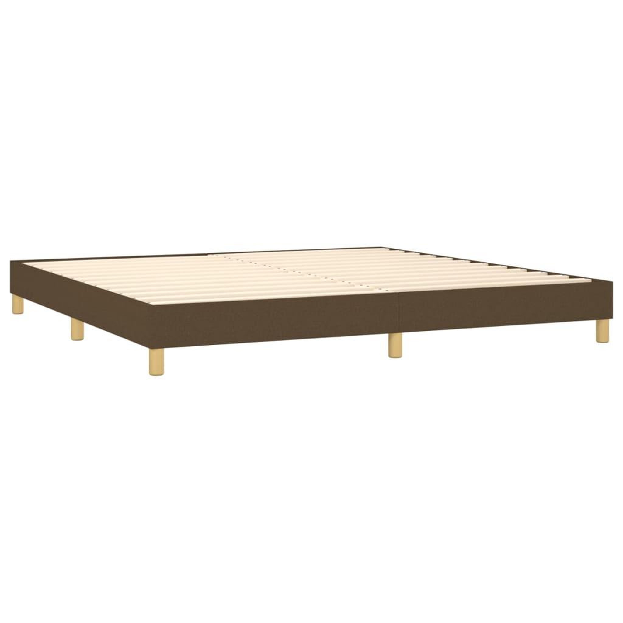 Voir la diapositive 4 : VIDAXL Cadre de lit sans matelas marron fonce 200x200 cm tissu