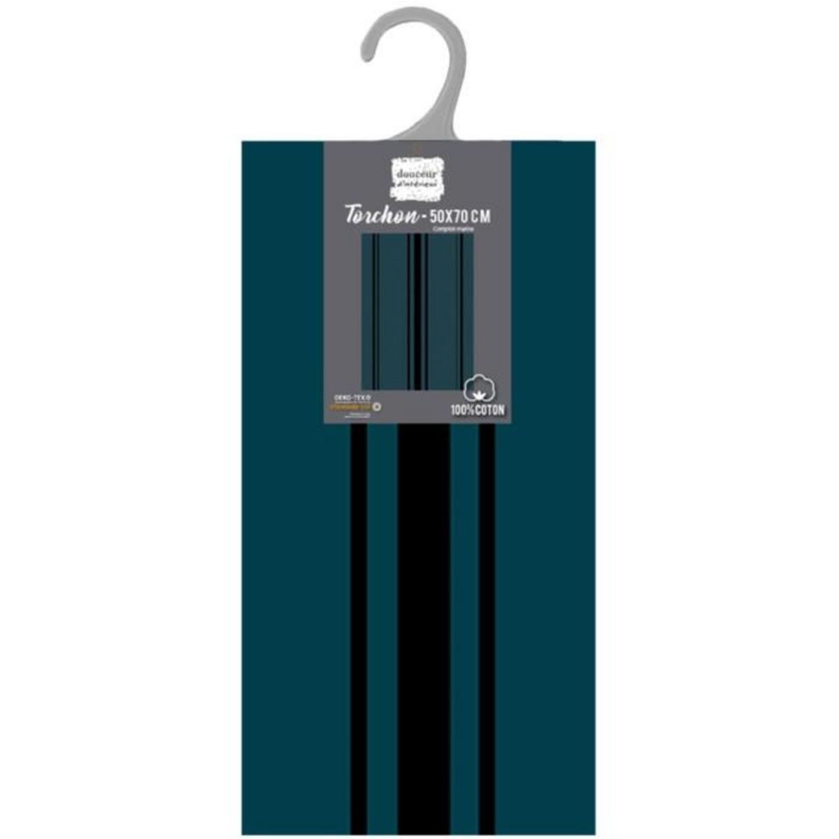 Paris Prix Torchon en Coton Tissé  Comptoir  50x70cm Marine