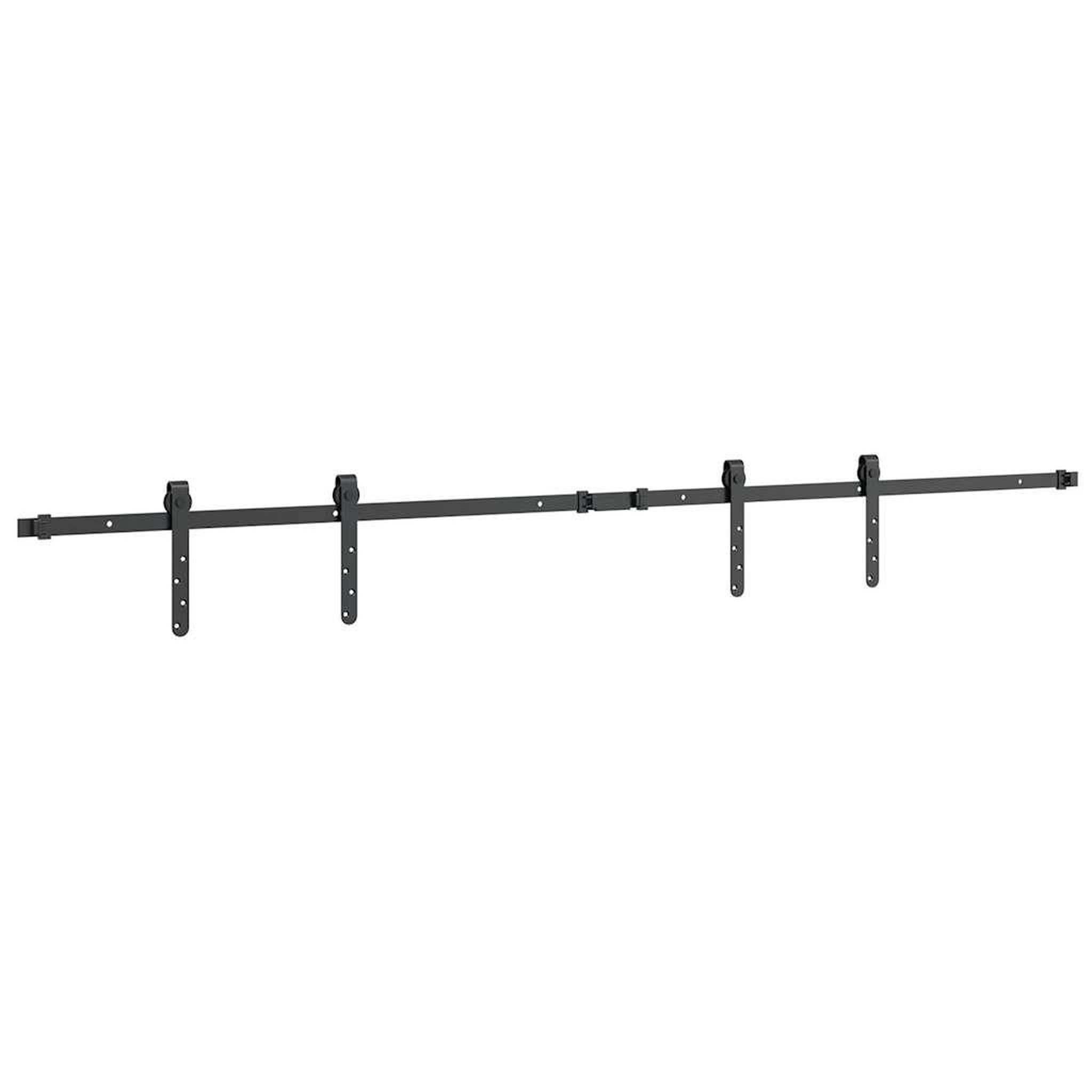 Voir la diapositive 5 : VIDAXL Kit de porte d'armoire coulissante 183 cm acier au carbone