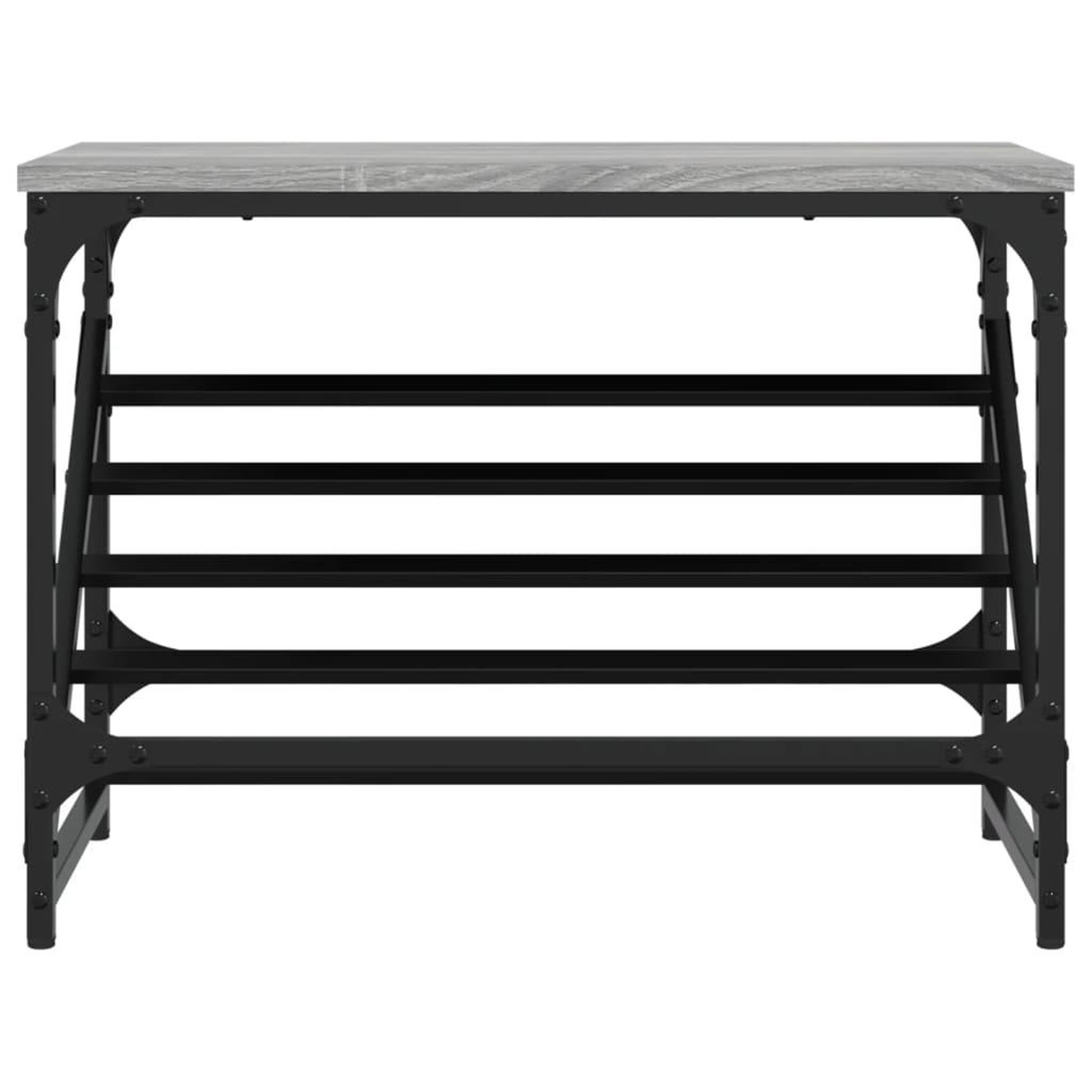 Voir la diapositive 4 : VIDAXL Etagere a chaussures sonoma gris 60x30x45 cm bois d'ingenierie