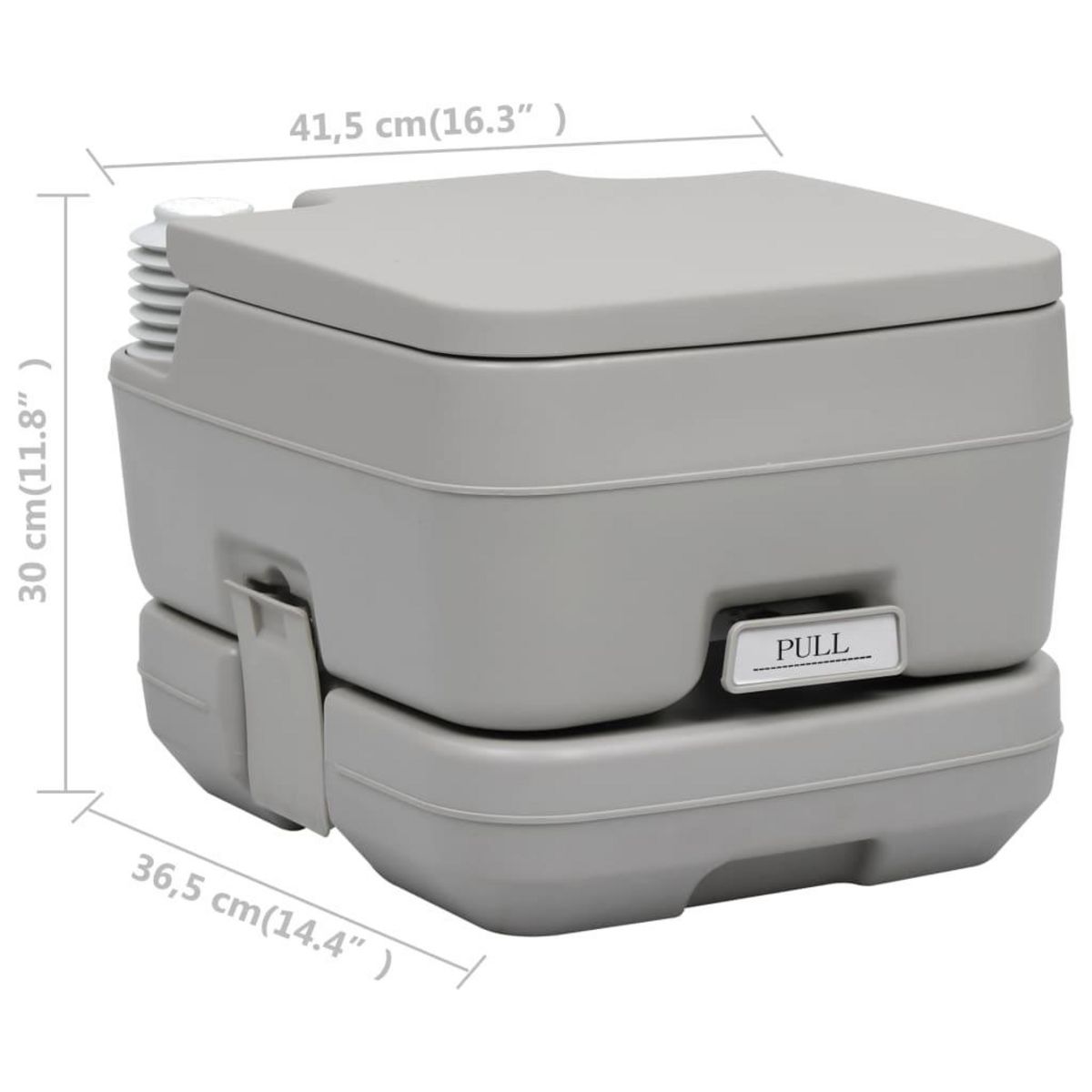 VIDAXL Toilette portable de camping Gris 10+10 L