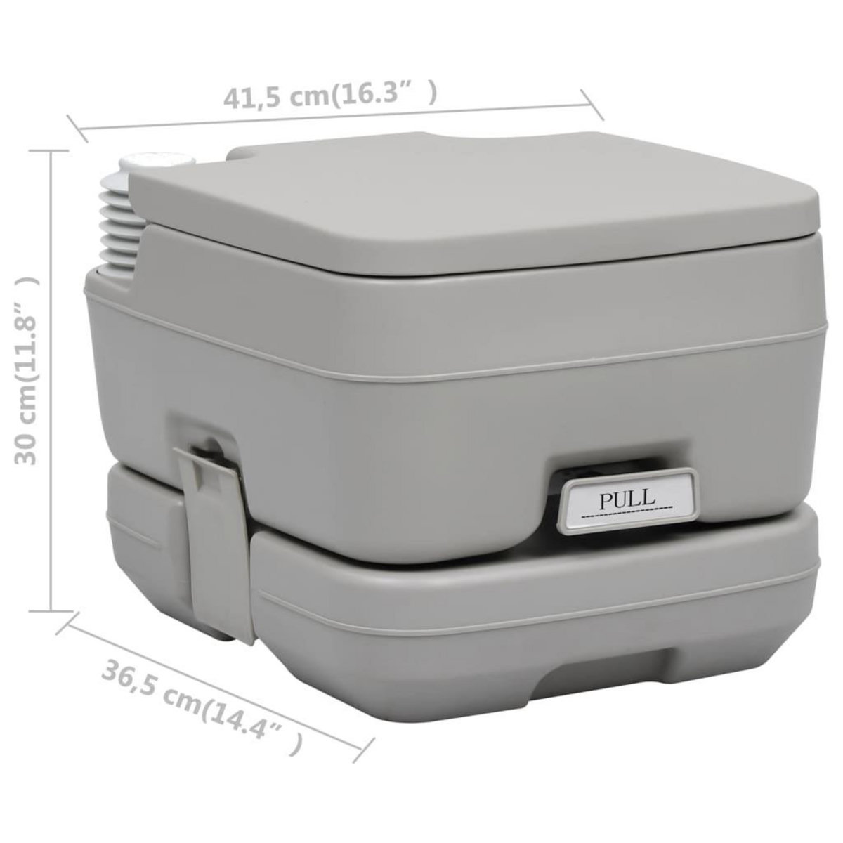 VIDAXL Toilette portable de camping Gris 10+10 L