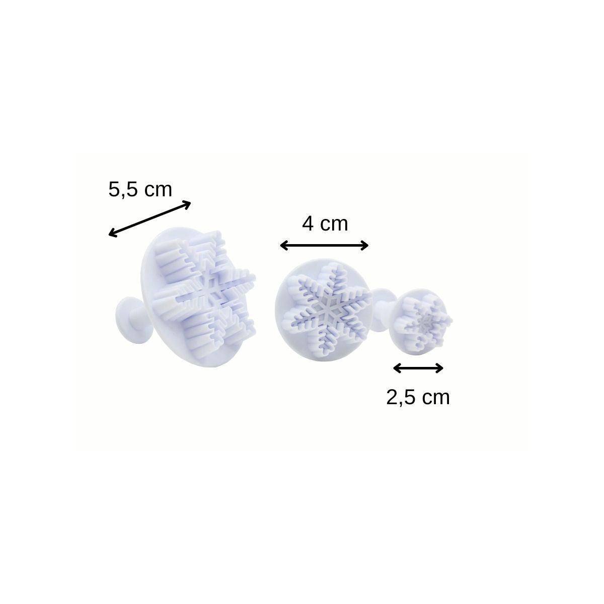 ZENKER Lot de 3 emporte-pièces de Noël pour pâte à sucre motif flocon de neige Zenker Emporte-pièces