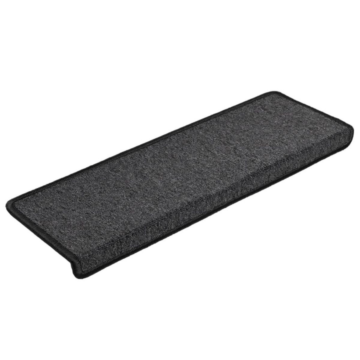 VIDAXL Tapis d'escalier 15 pcs 65x21x4 cm Anthracite