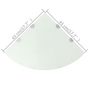 Voir la diapositive 6 : VIDAXL Etageres d'angle 2 pcs et supports chromes Verre Blanc 45x45 cm