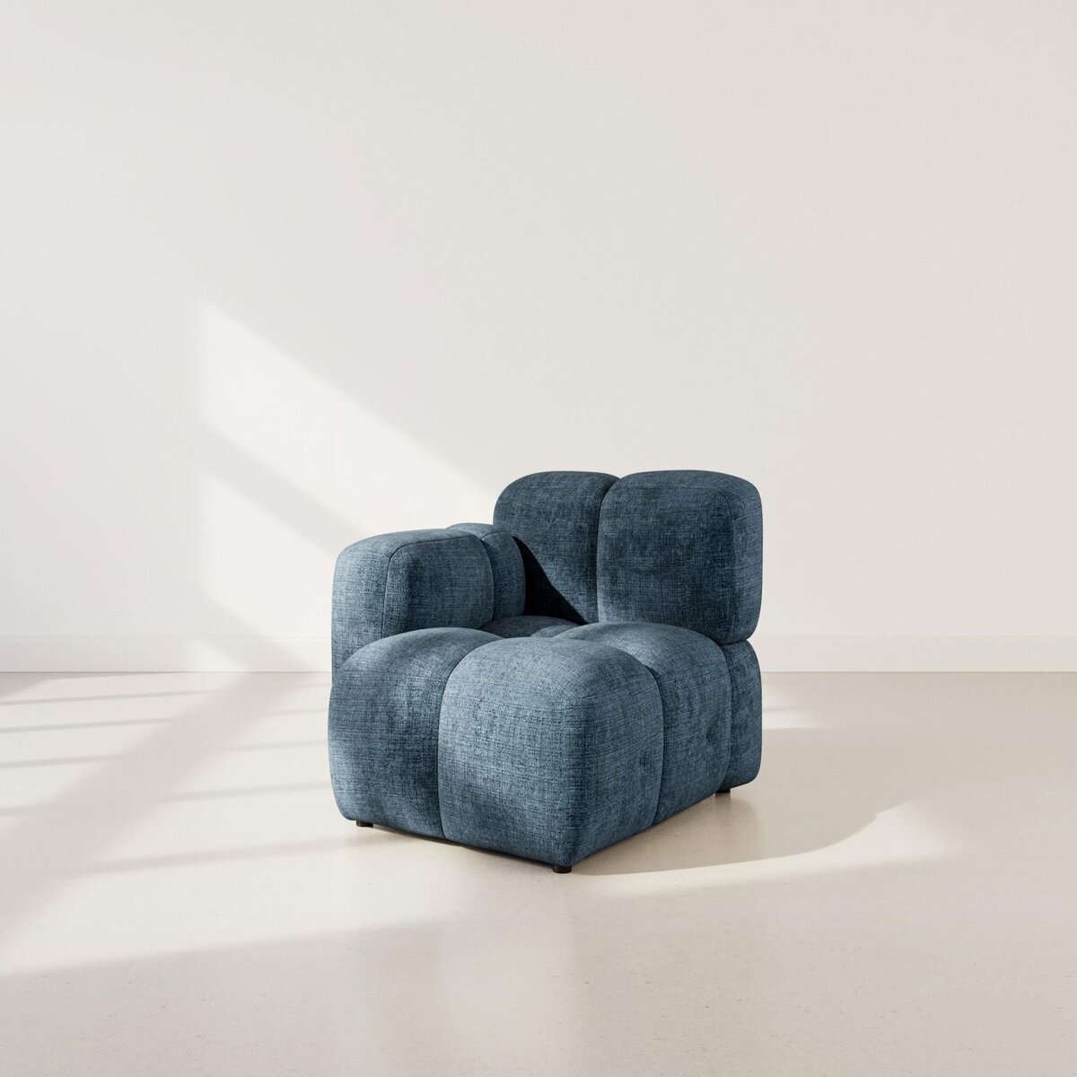 LISA DESIGN Grace - module d'assise gauche en velours texturé