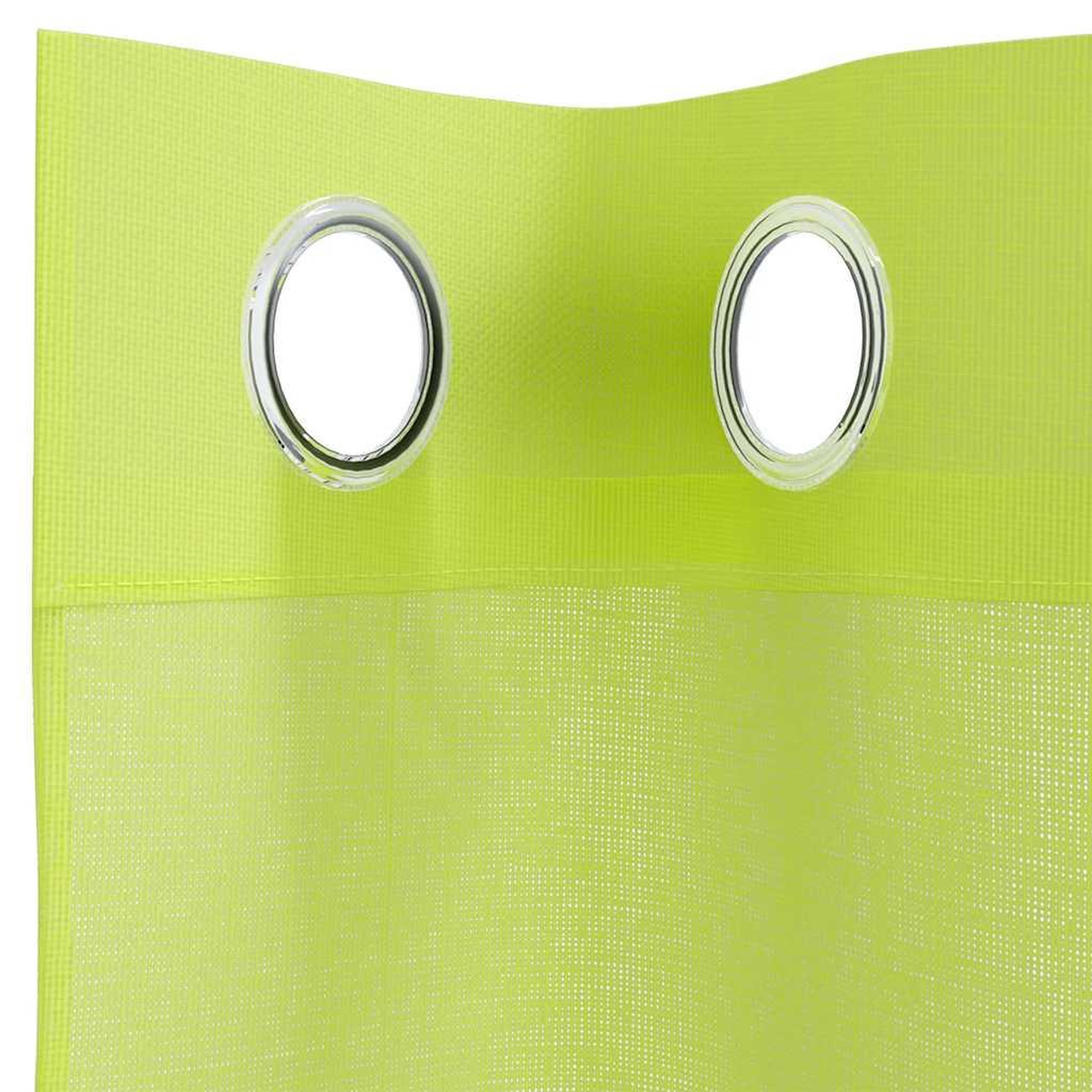 Voir la diapositive 5 : VIDAXL Rideaux en voile avec œillets 2 pcs vert pomme 140x175 cm