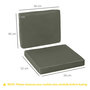 Voir la diapositive 3 : OUTSUNNY Coussins de fauteuil de jardin zippés déhoussables - galettes de chaise de jardin - épais rembourrage 7 cm - polyester haute densité gris