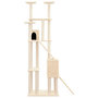 Voir la diapositive 4 : VIDAXL Arbre a chat avec griffoirs en sisal Creme 190 cm