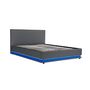 Voir la diapositive 2 : Lit coffre 140x190cm avec contour lit LED + sommier à lattes inclus GALAXY