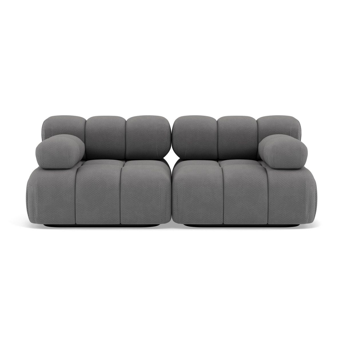 LISA DESIGN Ruby - canapé droit modulable 2 places en velours texturé