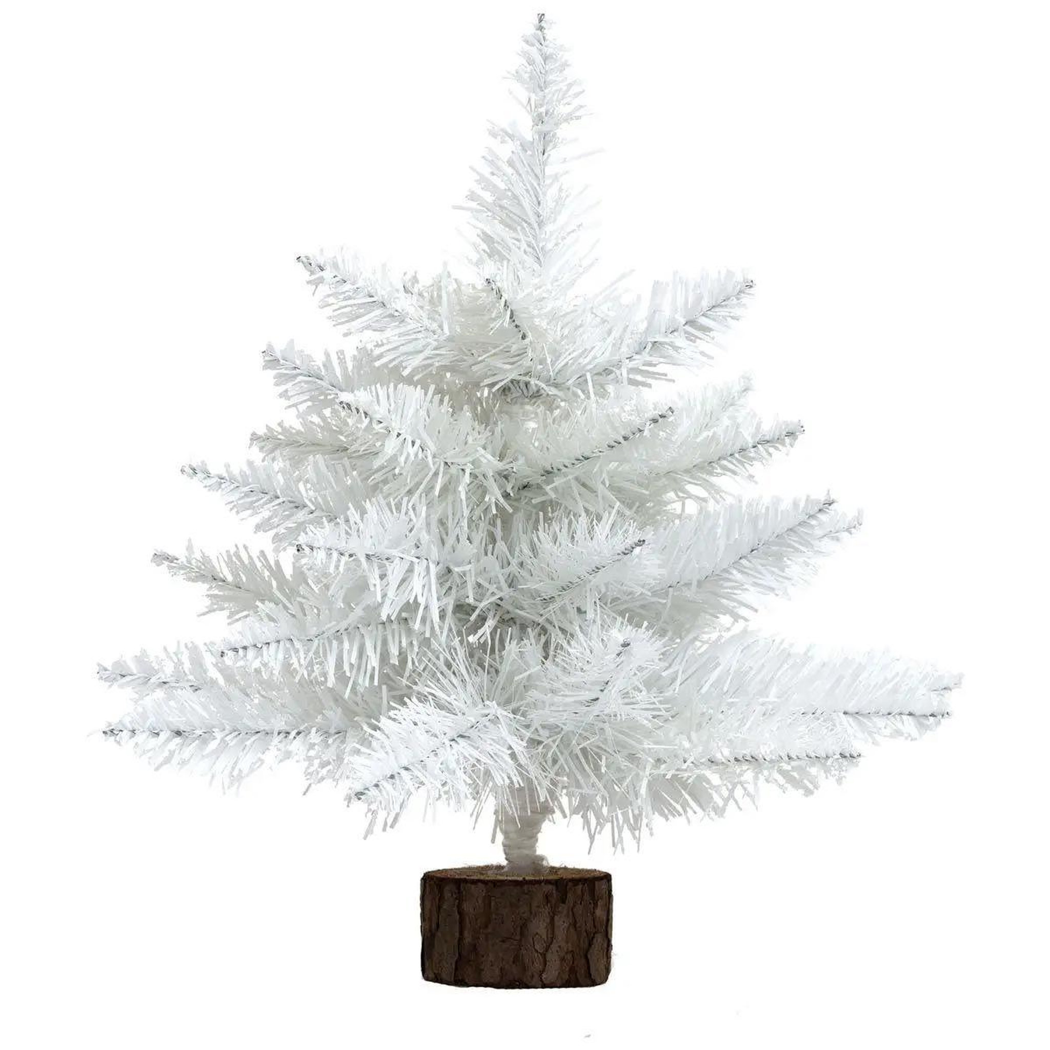 ATMOSPHERA Sapin à poser déco  blooming  27cm blanc