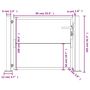 Voir la diapositive 6 : VIDAXL Portail de jardin 105x105 cm acier corten