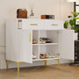 Voir la diapositive 2 : MERAX Buffet 2 porte(s) 2 tiroir(s) - 80 cm blanc panneaux de particules